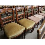 3 + 2 mahogany dining chairs