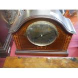 Edwardian Inlaid mahogany mantle clock