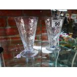 Pair of glass goblets