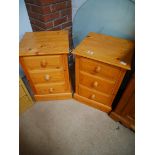 Pair of pine cupboards