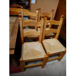 4 pine chairs