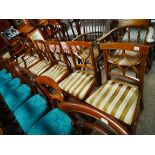 6 x Edwardian mahogany dining chairs