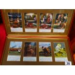 Set of WW1 postcards in frames