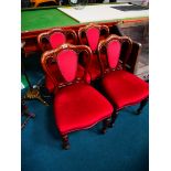 4 x Victorian dining chairs
