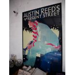A Large Austin Reed poster ( 1.5m x 1.0m ) originally from Thirsk Austin Reed Factory