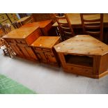 Pine TV cabinet etc.