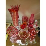 Ruby glass items