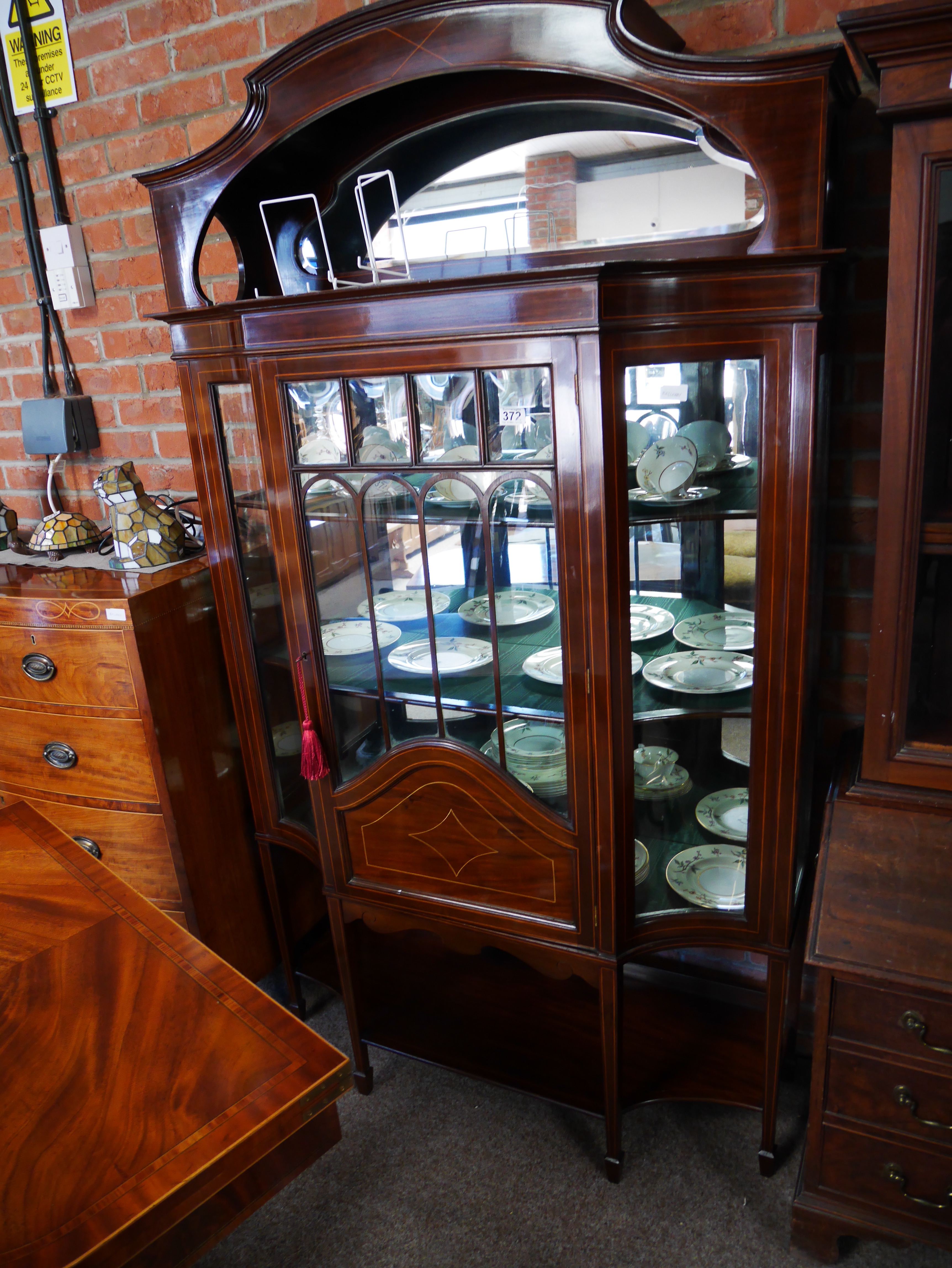 Edwardian mahogany display cabinet