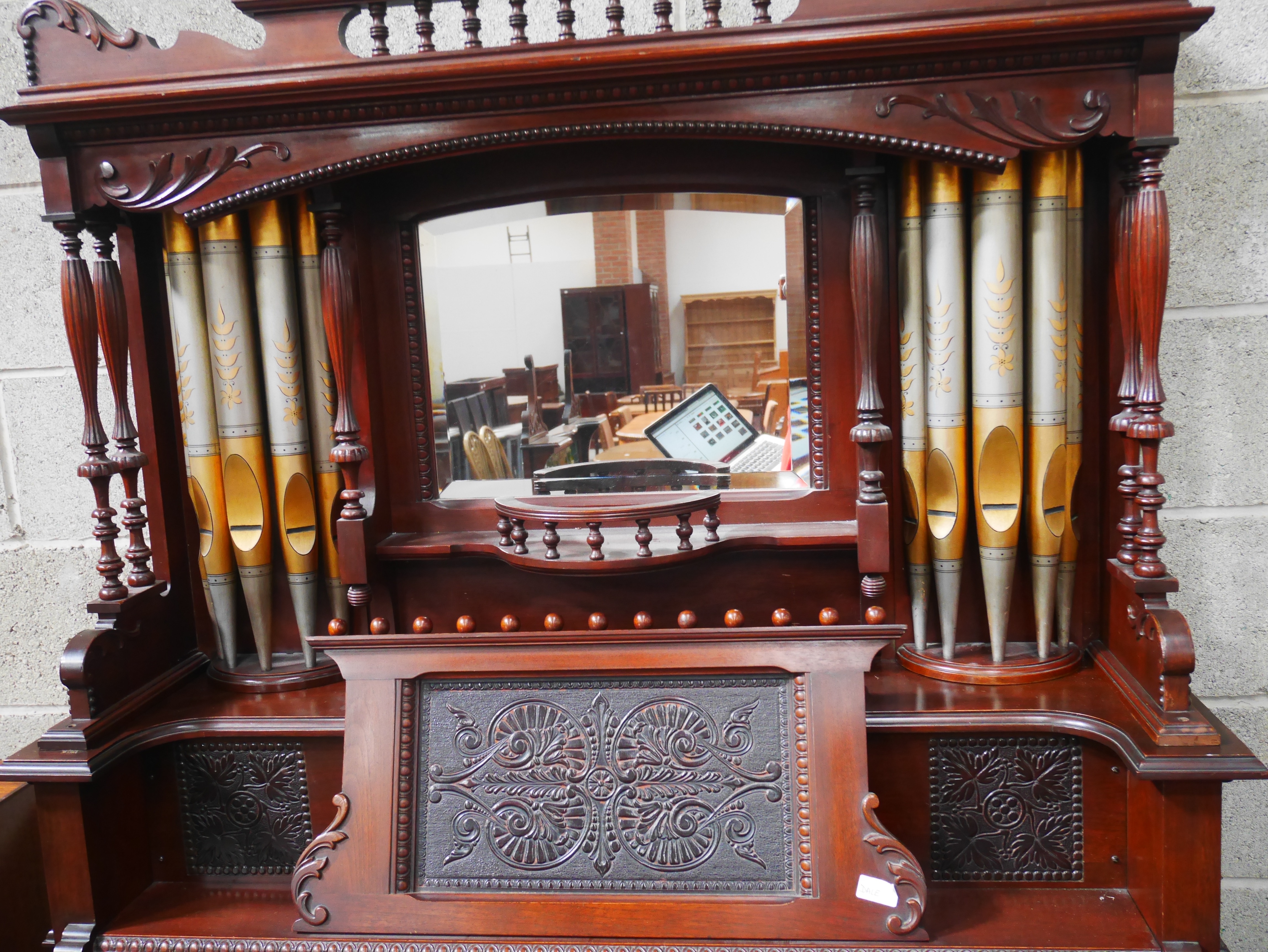 Antique pipe organ - Image 2 of 6