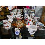 14 miniature jugs and stand