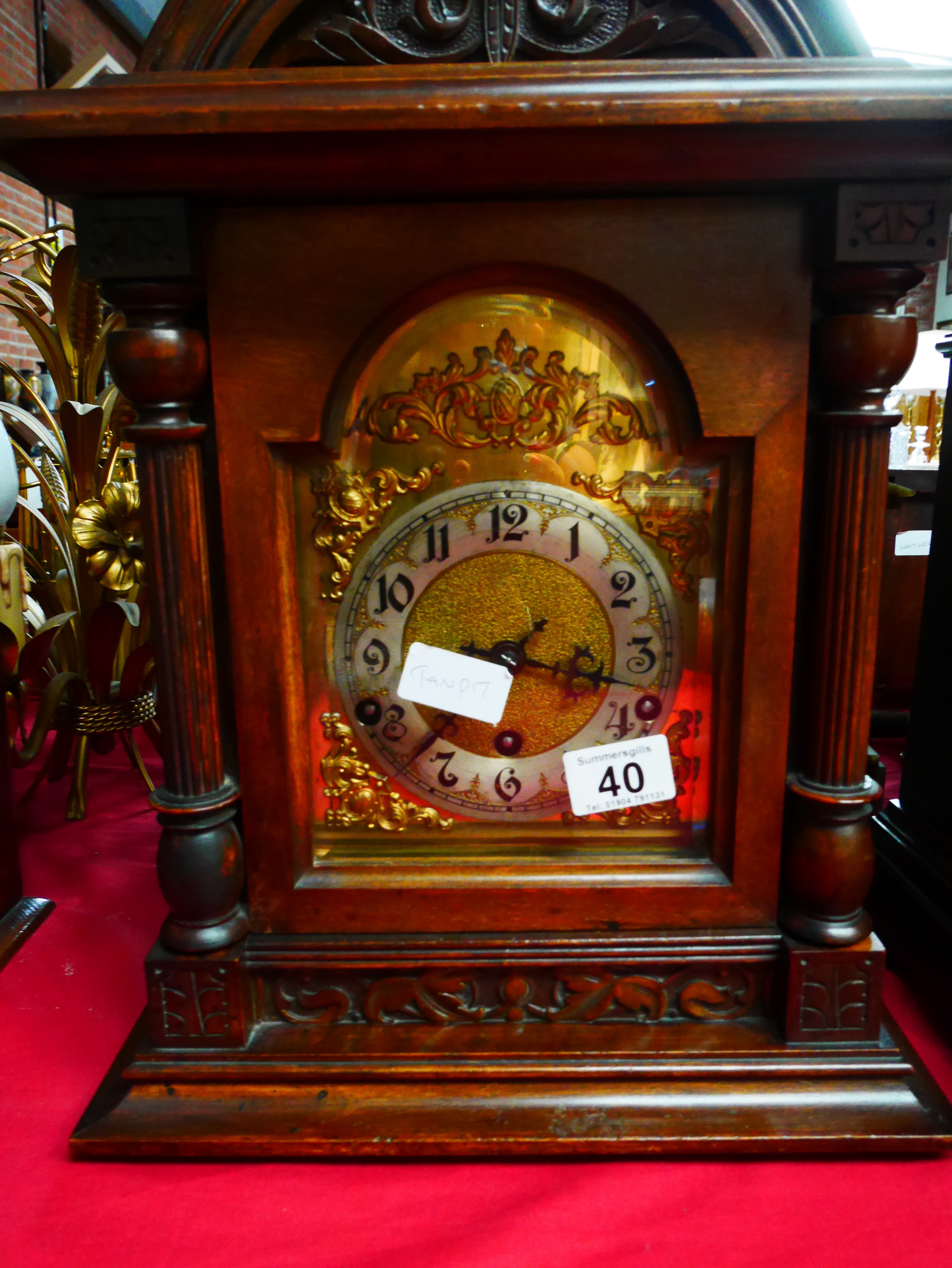 Victorian mahogany mantle clock