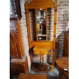 Antique oak hall stand