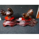 Bronze bird figures