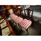 4 x Edwardian mahogany dining chairs