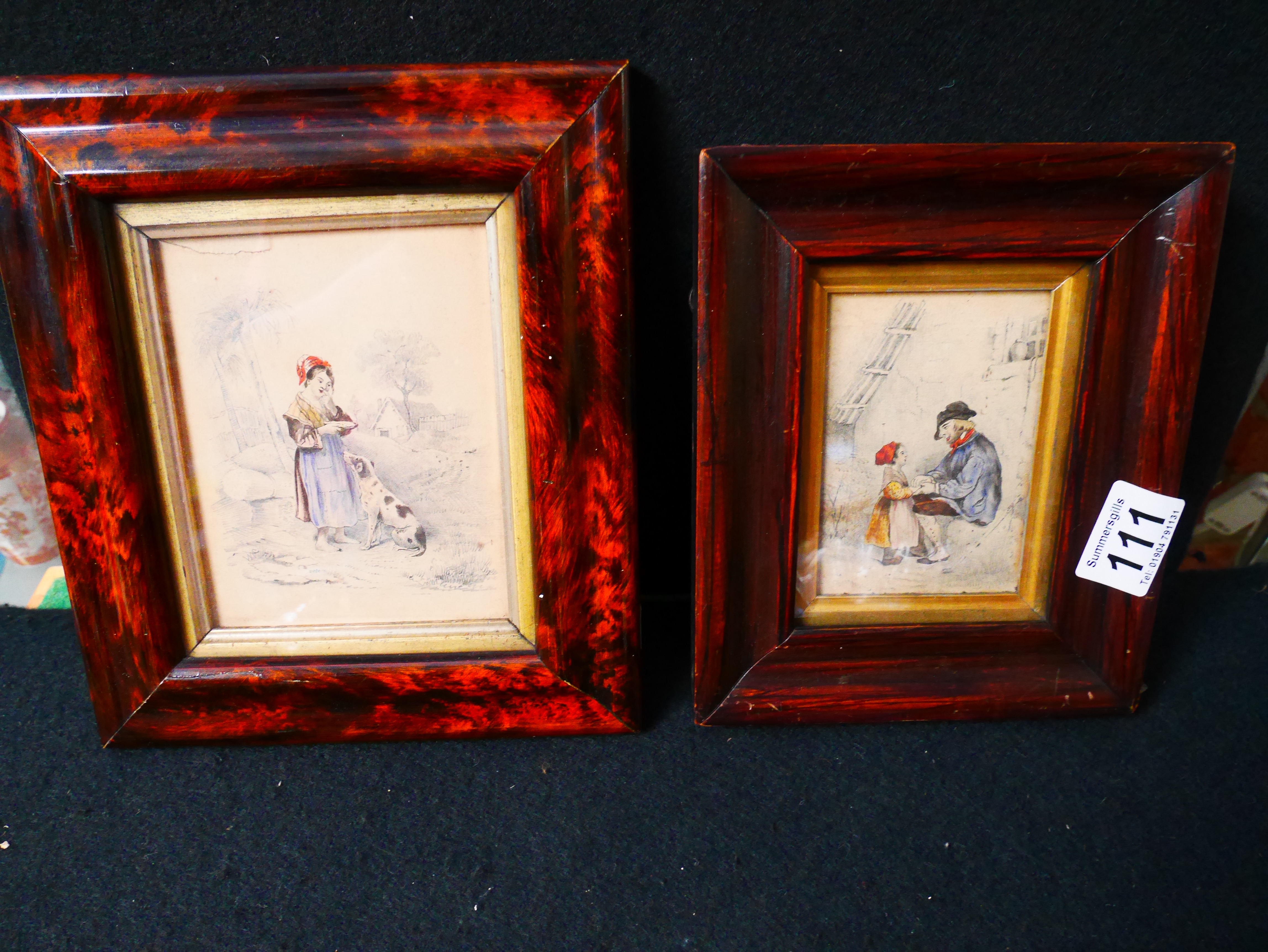 Pair of Antique miniature paintings