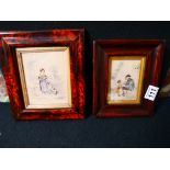 Pair of Antique miniature paintings