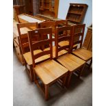 6 oak dining chairs