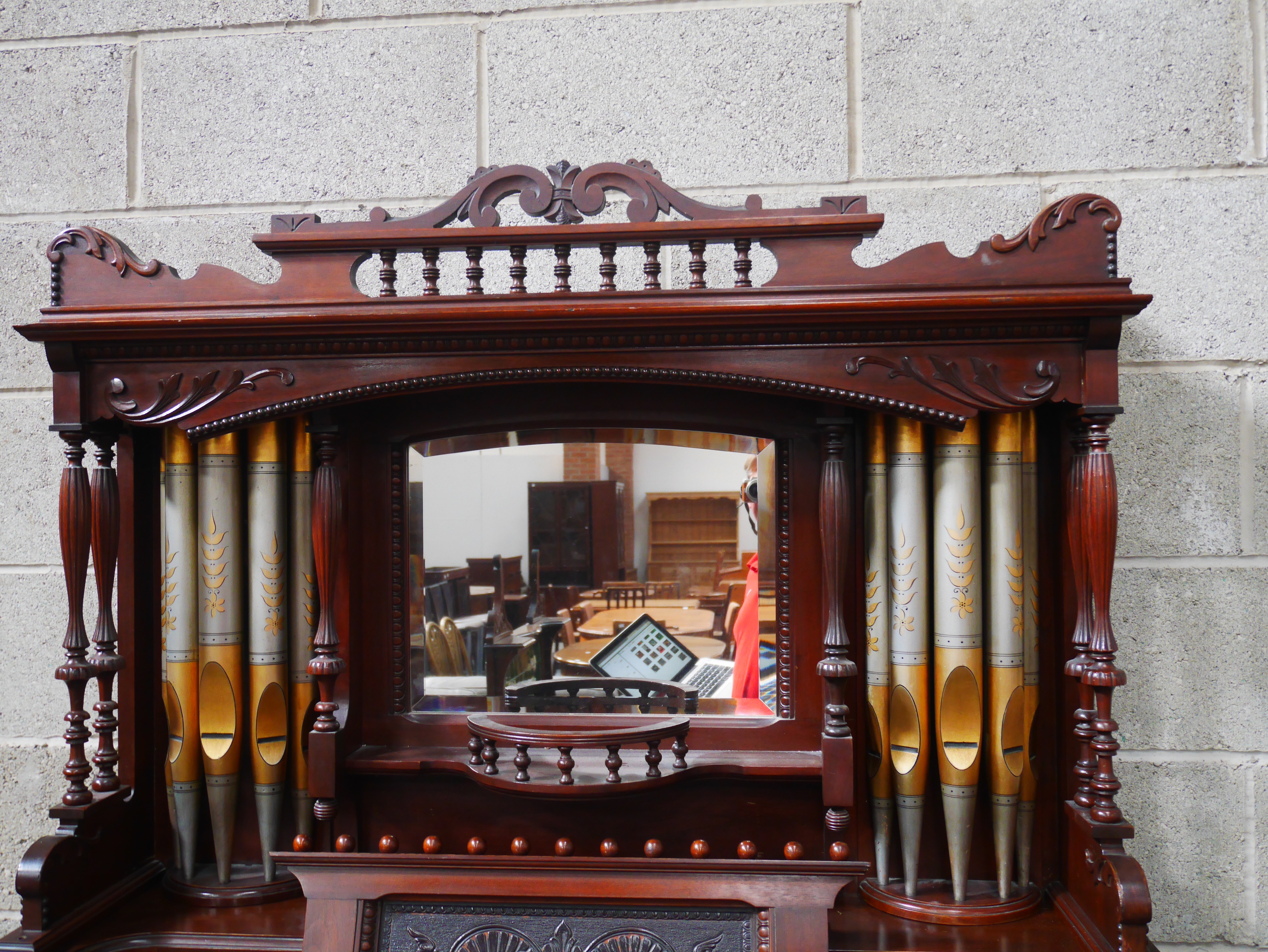 Antique pipe organ - Image 4 of 6