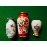 3 Oriental small vases