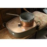 Copper pan and turbot steamer