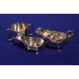 2 Silver jugs and napkin ring etc.