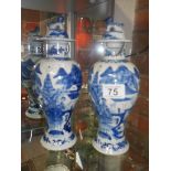 Pair of Chinese vases (28cm)
