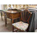 Mahogany writing desk and Antique boudoir chair