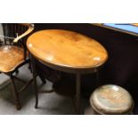 Mahogany inlaid Edwardian table