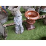 Garden urn and figure