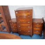 Chest and 2 bedside cabinets