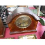 Edwardian inlaid mantle clock