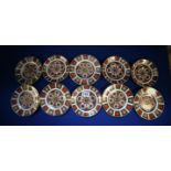 10 x Royal Crown Derby 16cm plates