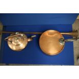 Brass pan, kettle and horn