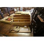 Victorian book rest and carved letter rack