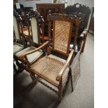 Oak and Rattan carver chair