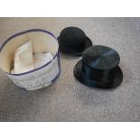 Top hat and bowler hat (Geo. Miller Rotherham)