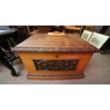 Victorian oak wine cooler