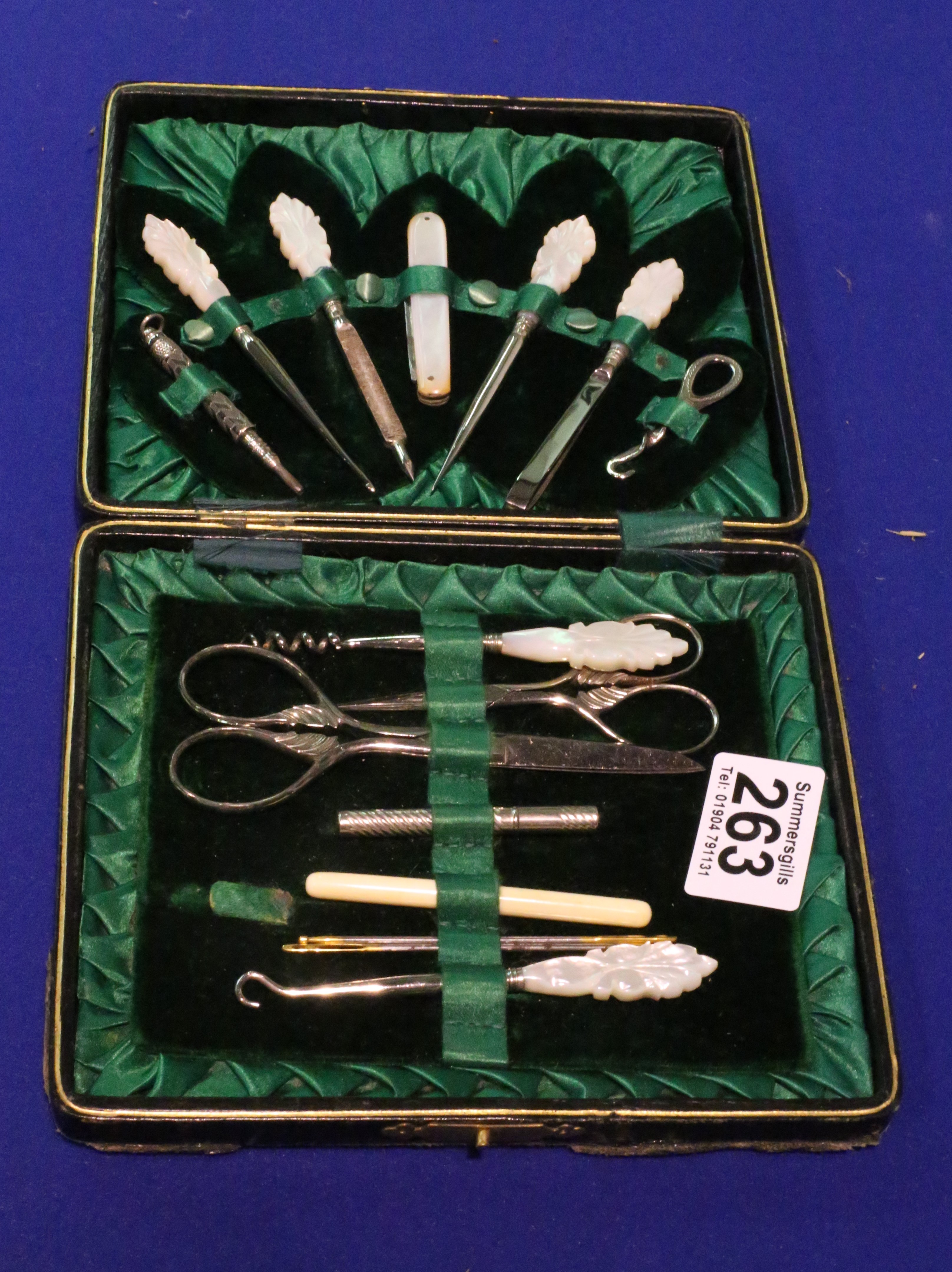 Sewing set in case