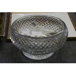 Cut glass bowl 30cm