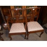 Pair of Chippendale style child's chairs