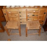 Pair of Oak country chairs