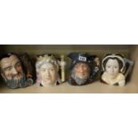 4 Doulton Toby Jugs