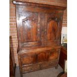 Early Yew wood cupboard / linen press