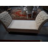 Cream hessian sofa/seat