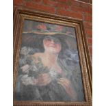 Oil of Victorian lady