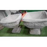 Pair of garden urns