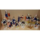 Collection of Staffordshire figures