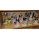 Collection of Staffordshire figures