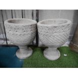 Pair of garden urns