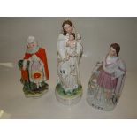 3 Staffordshire figures